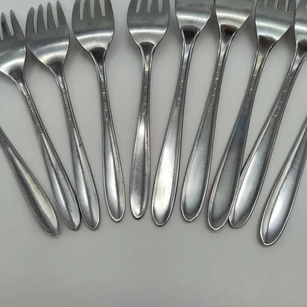 10X Set Superior INS668 Stainless Flatware Mod Mcm DINNER SALAD Forks Spoon